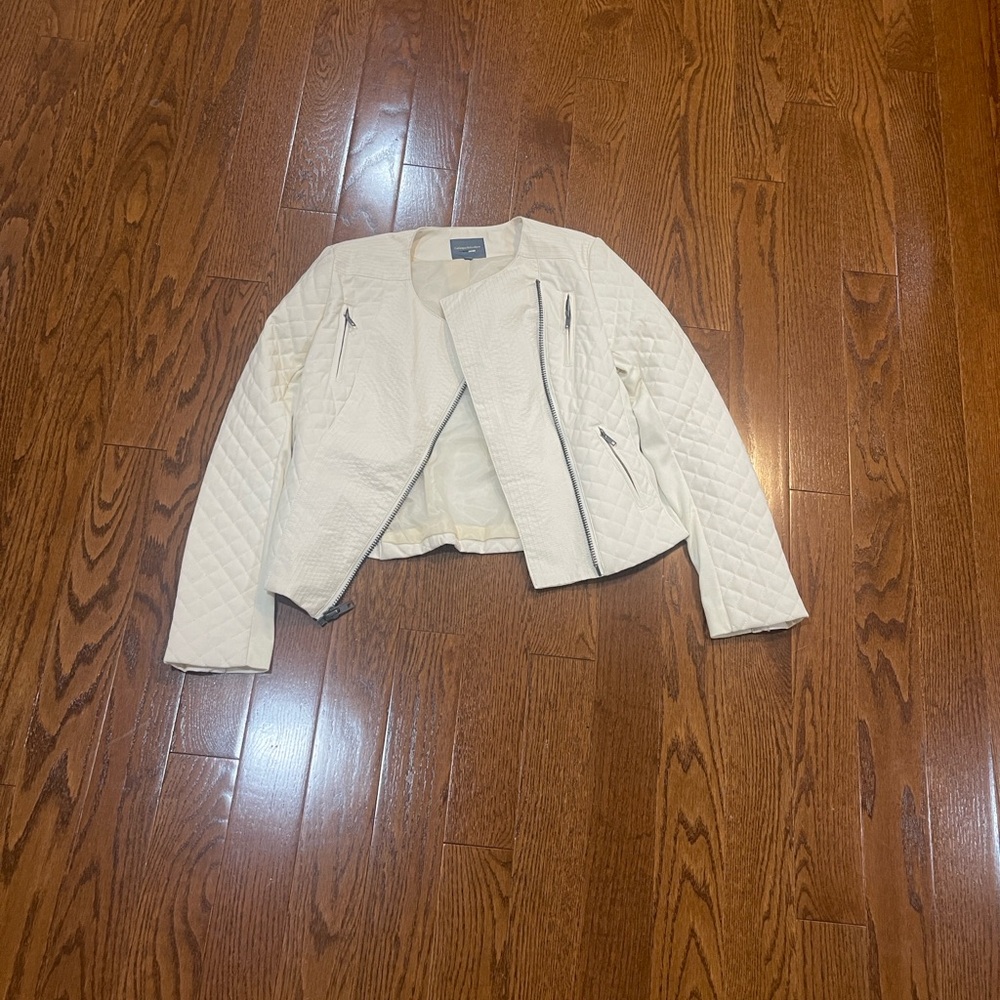 Catherine Malandrino Cream Quilted Jacket